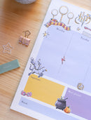 weekplanner 29,7 x 42 cm A3 papier paars 54 vellen