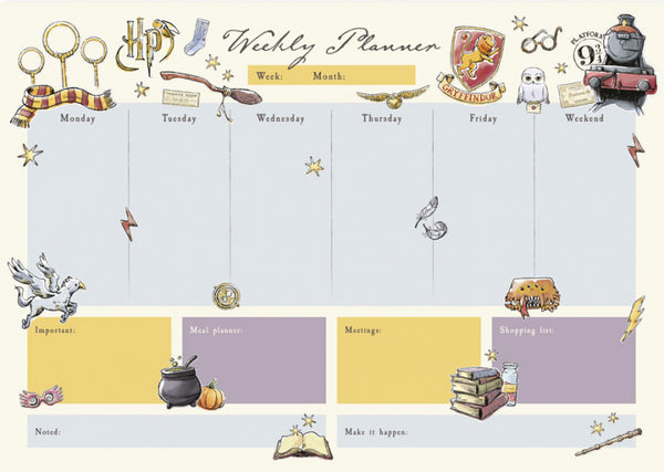 weekplanner 29,7 x 42 cm A3 papier paars 54 vellen