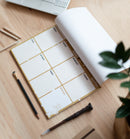 weekplanner Dobby A4 papier okergeel 54 vellen