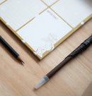 weekplanner Dobby A4 papier okergeel 54 vellen