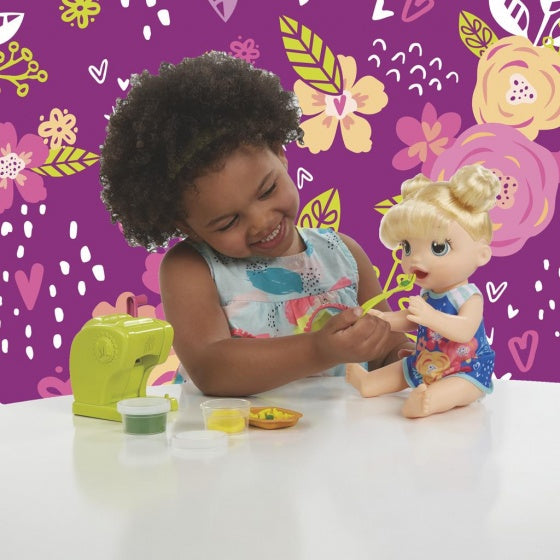 babypop Baby Alive Super Snacks 33 cm donkerblauw