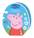 kleurpuzzel Peppa Pig junior 42 cm karton blauw 42 stuks