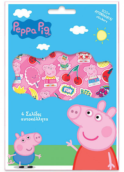 stickerset Peppa Pig 21,5 x 14,5 cm roze 300-delig