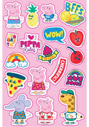 stickervellen Peppa Pig 12 x 8 cm roze/blauw 5 stuks