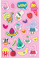 stickervellen Peppa Pig 12 x 8 cm roze/blauw 5 stuks