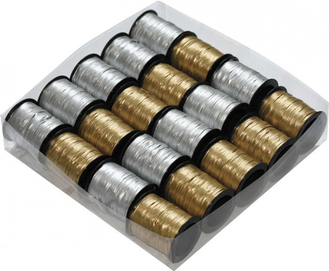 decoratielint goud/zilver 10x2 stuks 10 meter