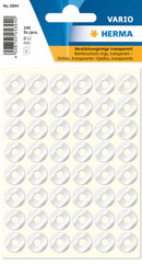 etiketten 240 stuks 12 mm transparant