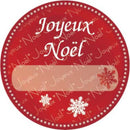 etiketten ''Joyeux Noël'' 1000 stuks rood