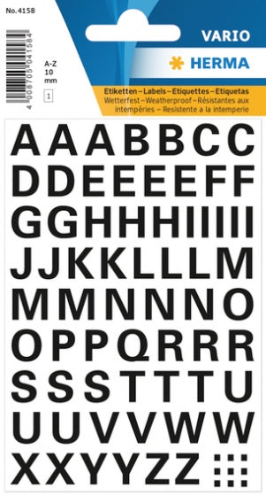 etiketten letters A-Z 10 mm 1 vel