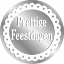 etiketten zilver ''Prettige Feestdagen'' 1000 stuks