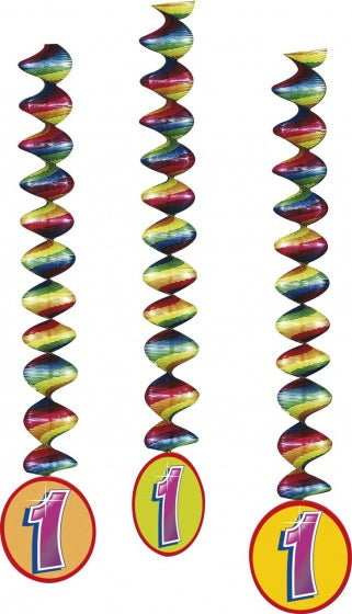 feestlinten ''1'' 75 cm 3 stuks