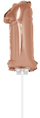 folieballon cijfer 1 40 cm rosé goud