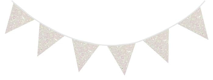 Glitterslinger 6 m Wit