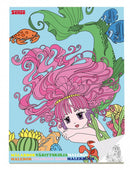 Kleurboek Zeemeermin papier blauw