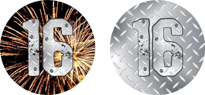 onderzetter 16 jaar multicolor