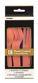 oranje bestek 3-delig 18-stuks