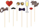 photobooth props Happy New Year papier 8 stuks