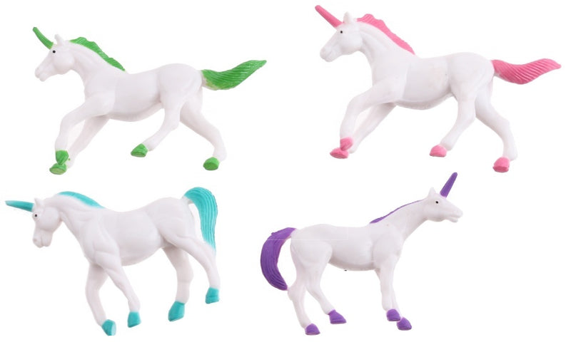 speelfiguur unicorn 4 x 7 cm 8 stuks
