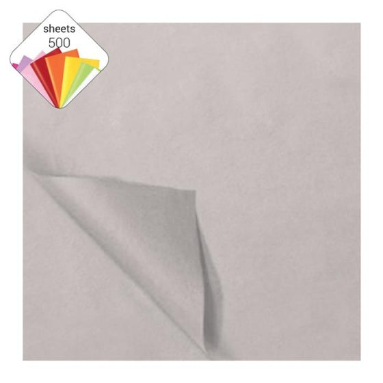 zijdevloeipapier 500 vellen 50 x 70 cm zilver