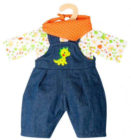 babypoppenkleding junior 35-45 cm textiel 3-delig
