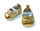 glitterballerina's voor een pop van 38-45 cm goud