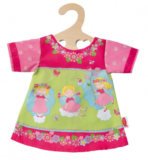poppenjurkje roze/groen voor pop van 35-45 cm