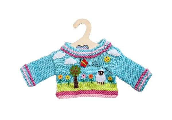 poppenkleding gebreide trui 28-35 cm