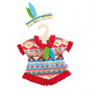 Poppen Indianenset Blauwe Veren, 38-45 cm