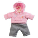 poppenkleding joggingpak roze 28-33 cm