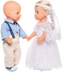 poppenkleding trouwpak met vlinderdas 35-45 cm 3-delig