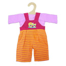 poppenkleding tuinbroek roze/oranje 35-45 cm