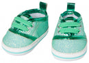 Poppenschoenen Glitter Sneakers  Mint, 38-45 cm