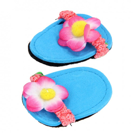 poppenslippers voor pop van 28-35 cm blauw