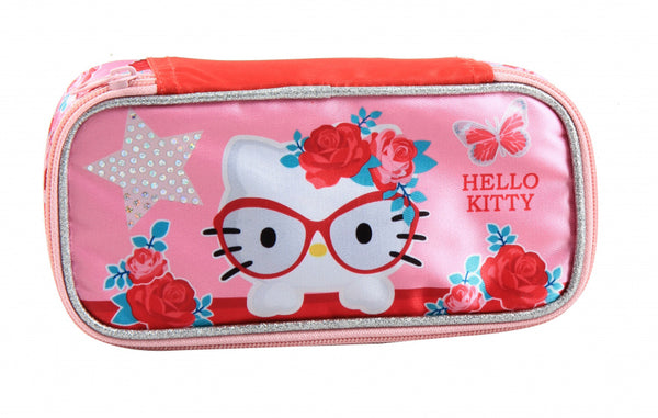 etui meisjes 21 x 10 cm polyester roze