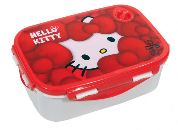 lunchbox Hello Kitty meisjes 2-delig rood/wit