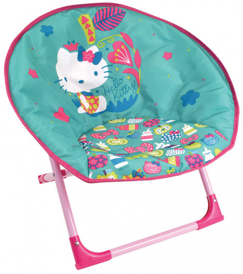 vouwstoel junior 47 x 54 cm polyester turquoise/roze