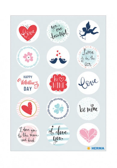 stickers Liefdesberichten meisjes 12 x 8,4 cm folie