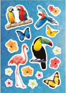 stickers Paradijs junior 12 x 8,4 cm folie 16 stuks