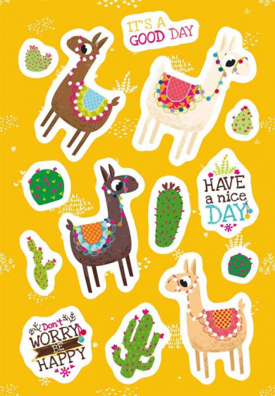 stickervel Alpaca junior 16 x 9 cm papier