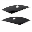 Jasbeschermers 28" Hesling met slotgaten en bevestigingshaken - zwart met zilveren rand