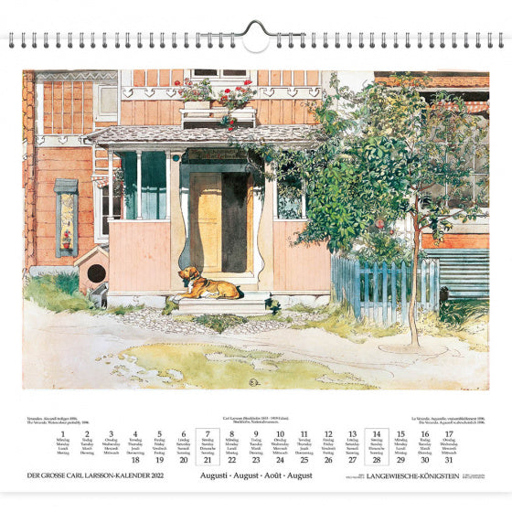 wandkalender 2022 Carl Larsson 42 x 46 cm papier