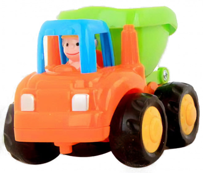 bouwvoertuigen kiepwagen 7,5 cm jongens oranje/groen