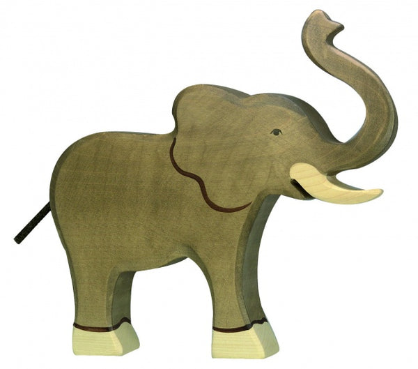 Holztiger Houten Olifant Slurf Omhoog