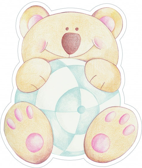 muurdecoratie foam Bear Brothers junior 3 stuks