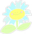 muurdecoratie foam Bloemen junior 3 stuks