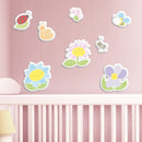 muurdecoratie foam Bloemen junior 8 stuks