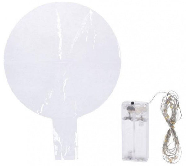 ballon met led-verlichting 30 cm PP transparant