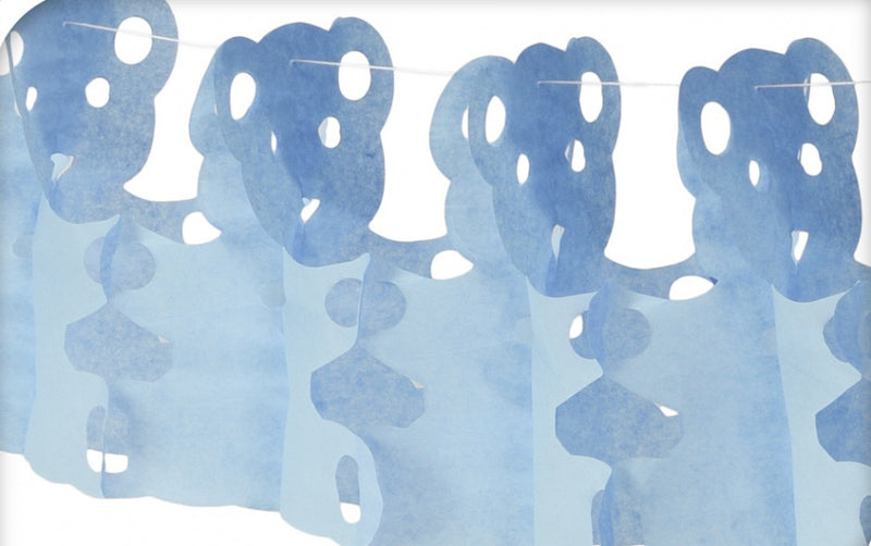 slinger jongen 5 meter papier blauw