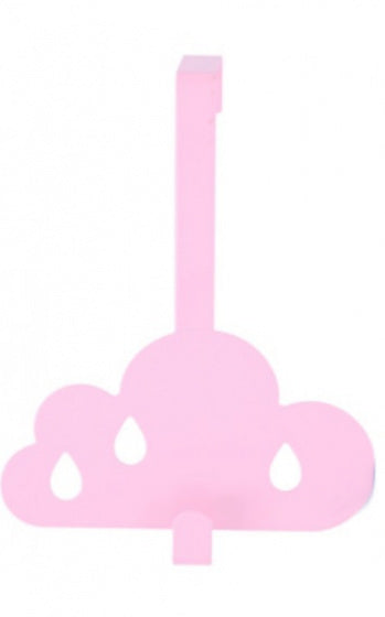 deurhanger wolk 15 x 19 cm staal roze