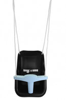 baby schommelzitje 55 x 36 x 38 cm zwart/blauw